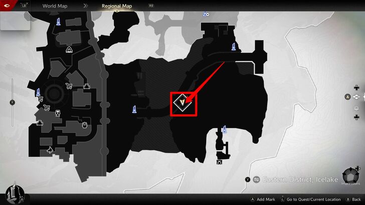 location of icelake vi in map