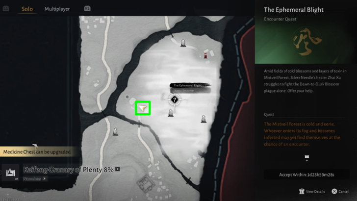 The Ephemeral Blight Map Location