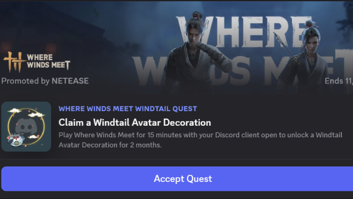 Accept Windtail Quest on Discord