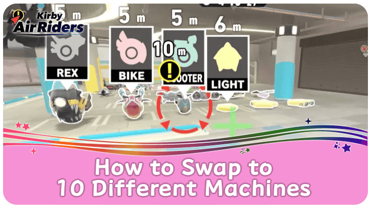 Kirby Air Riders - How to Swap to 10 Different Machines