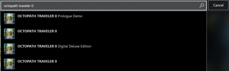 Octopath 0 Xbox Search