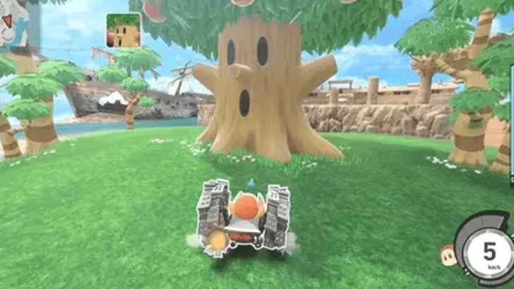 Kirby Air Riders - How to Destroy Every Tree in the Forest Area - Whispy Wood