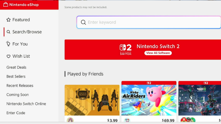 Nintendo Eshop Search