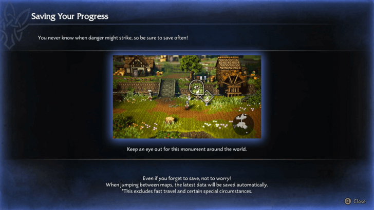 Save Tutorial Octopath 0