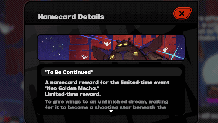 Namecard Reward - To Be Continued