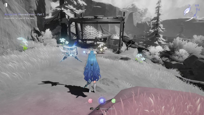 Unexpected Commission Painting Blue Flower and Feather