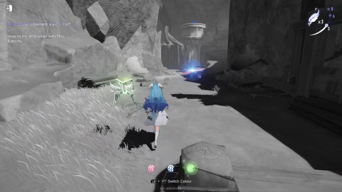 Across the Thorned Vale — White Feather Before Pillars