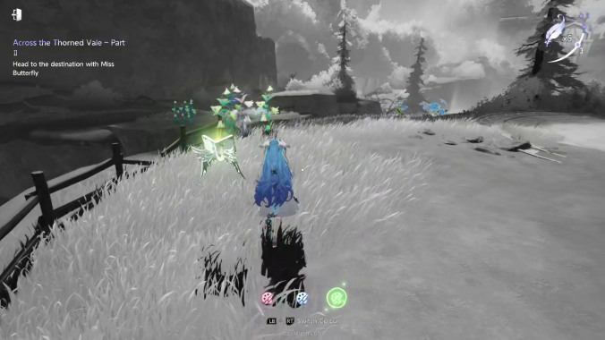 Across the Thorned Vale — Green Flower in Meadow