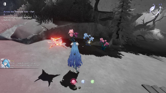 Across the Thorned Vale — Red Flower Down the Slope