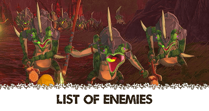 Hyrule Warriors Age of Imprisonment - List of All Enemies