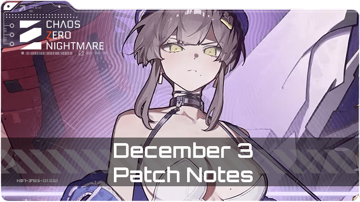 December 3 Patch Notes