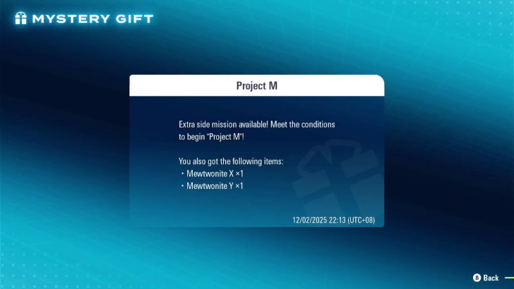 Project M Mystery Gift