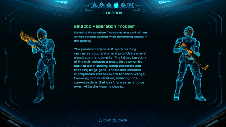Galactic Federation Trooper Full Logbook Scan