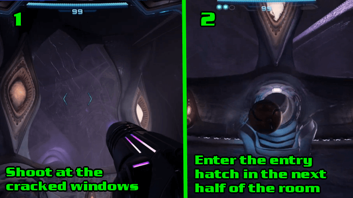 Shoot the Windows to Find the Entry Hatch