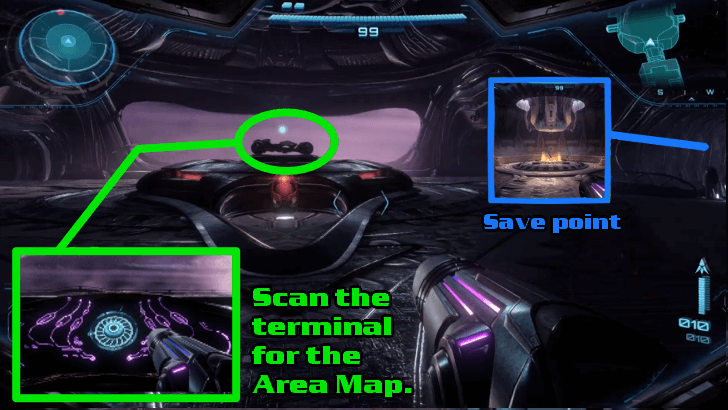 Scan the Terminal for the Area Map