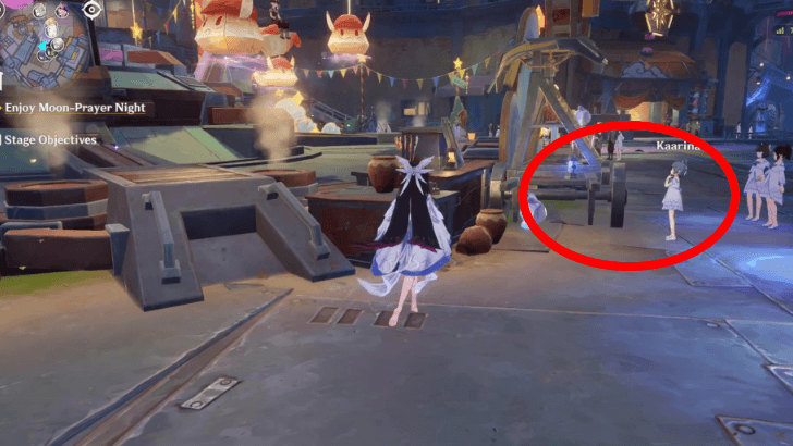 Approach the lantern and Kaarina