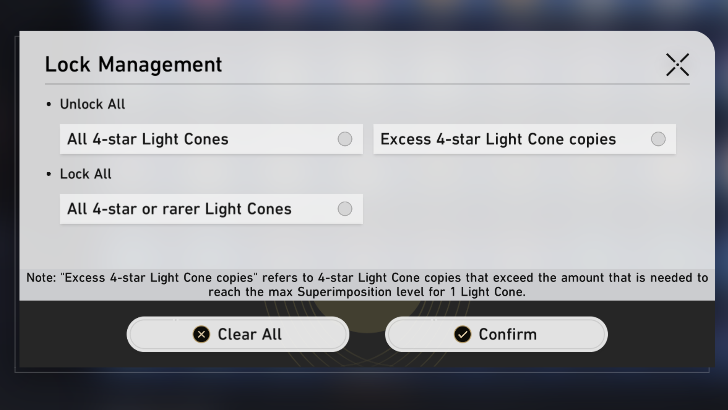 Honkai Star Rail - Lock Management Tool