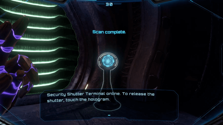 Scan the Security Shutter Terminal