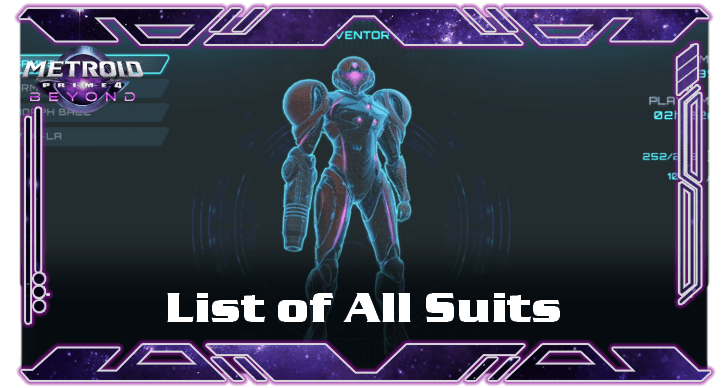 Metroid Prime - List of All Suits