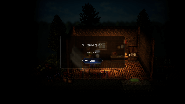 Octopath Traveler 0 - Iron Dagger x1 Treasure Location