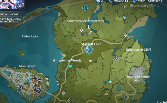 Genshin - Go to Starfell lake