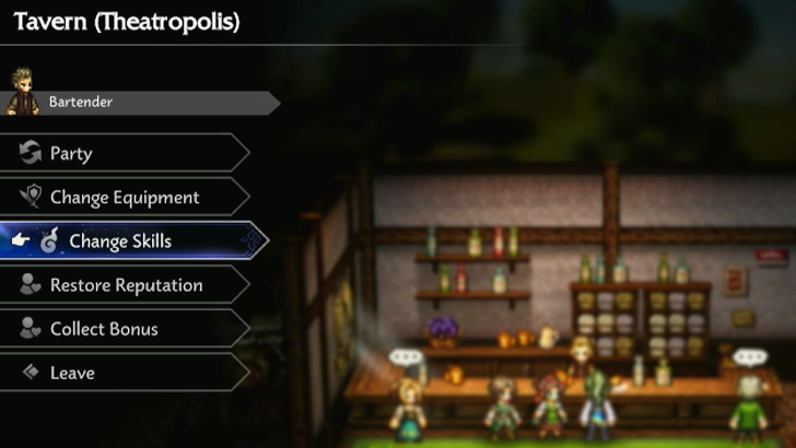 Change Skills at Tavern