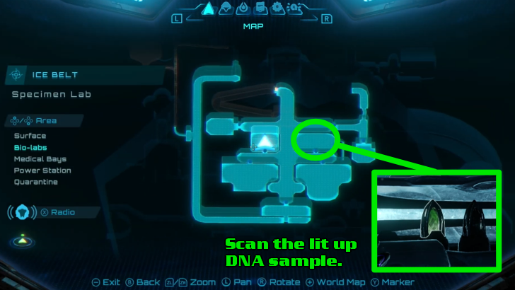 Find the room with DNA Samples