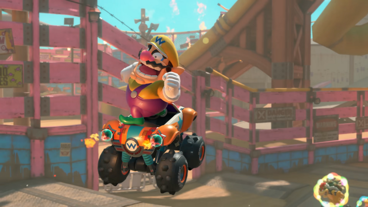 Mario Kart World Wario Celebrating