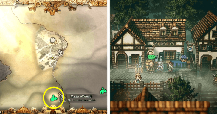 The Covetous Witch Start Location