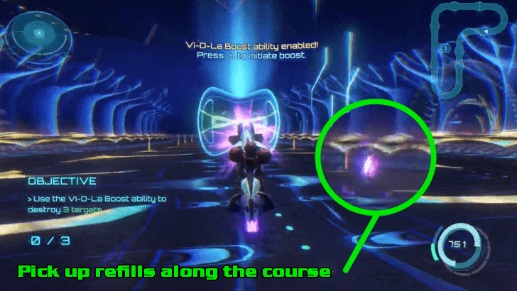 Destroy 3 Targets with the Vi-O-La