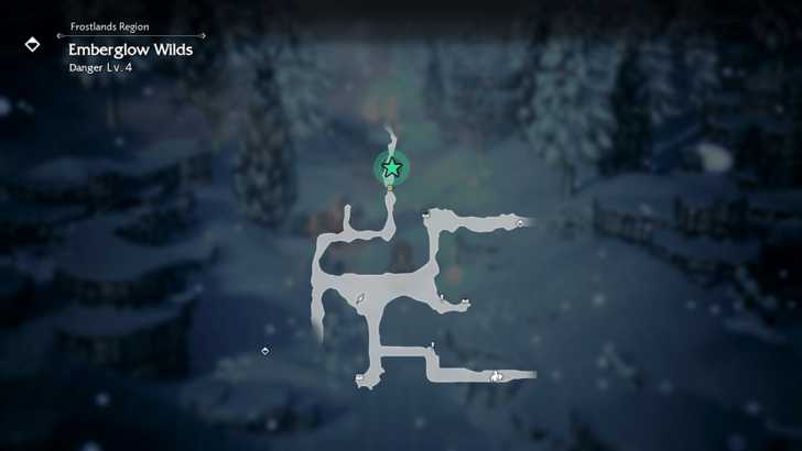 Emberglow Wilds - Snowbloom Ruins Map Location