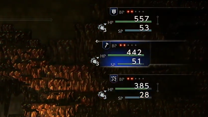 BPs above Health Bar