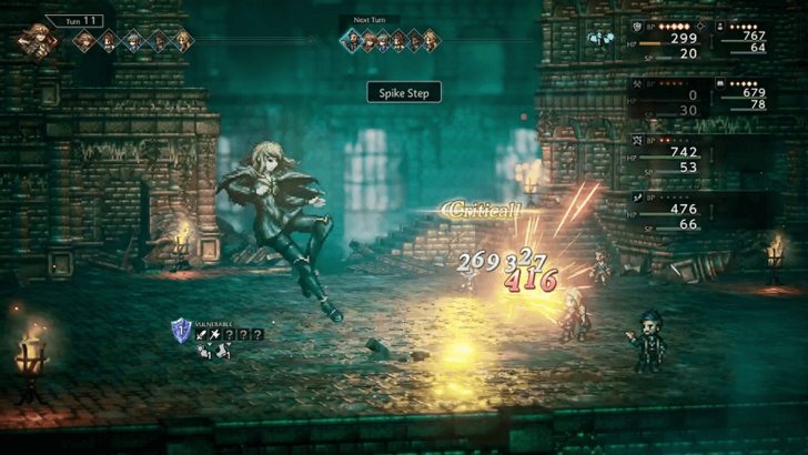 Sonia Spike Step Attack