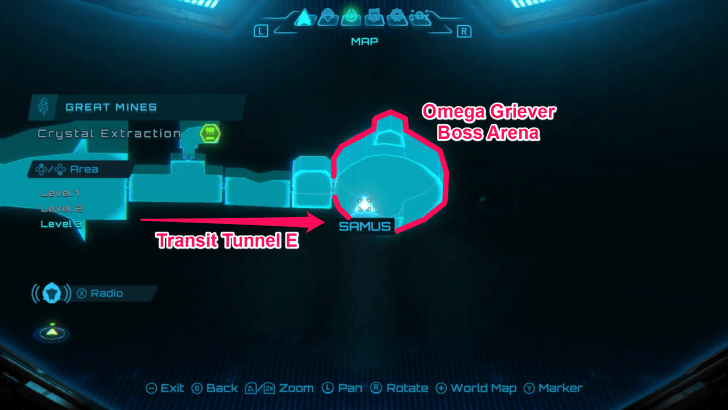 Omega Griever Boss Location