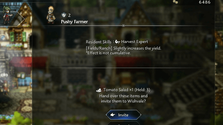 Invite Pushy Farmer to Wishvale