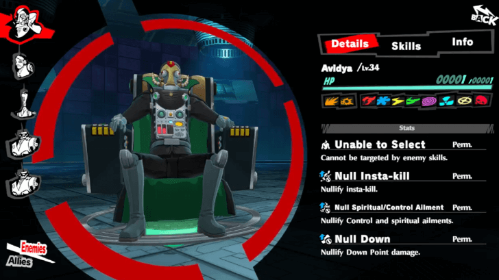 Persona 5 X - Avidya Weakness