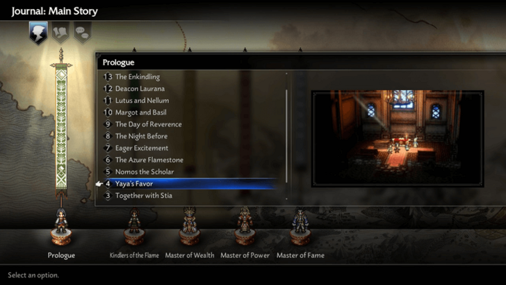 View Previous Scenes in Journal