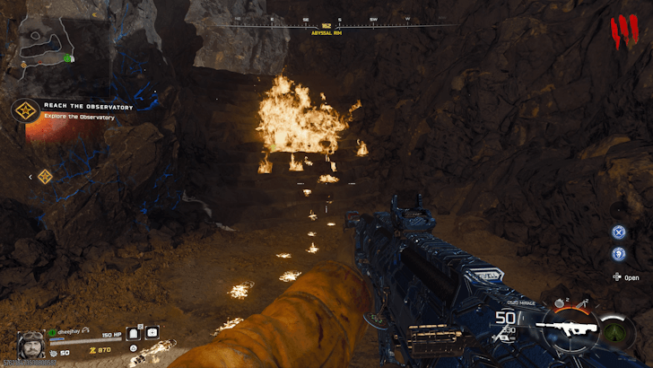 Throw Molotov on Stairs