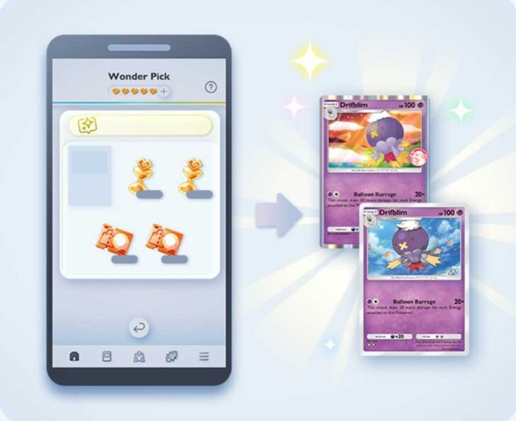 Pokemon TCG Pocket - Eevee and Drifblim Wonder Pick Event