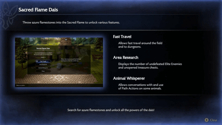 Azure Flamestone Unlockable Features