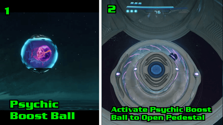 Psychic Boost Ball and Pedestal Puzzle