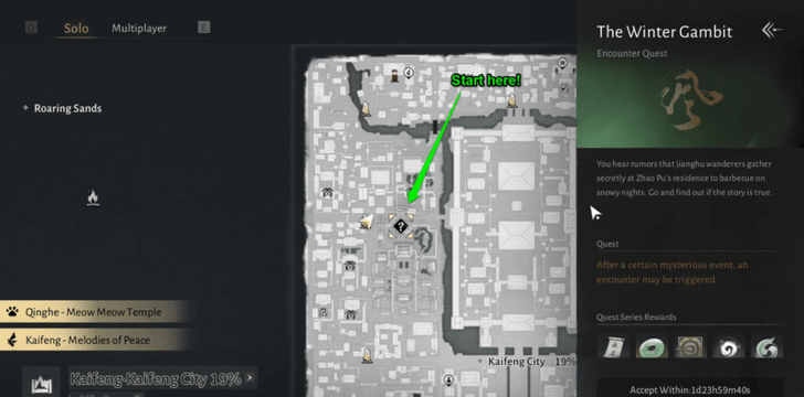 The Winter Gambit Map Location