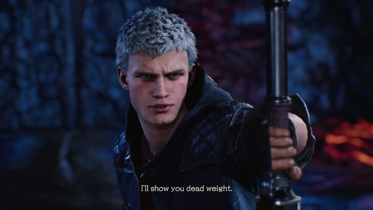 nero devil may cry 5 revving his sword