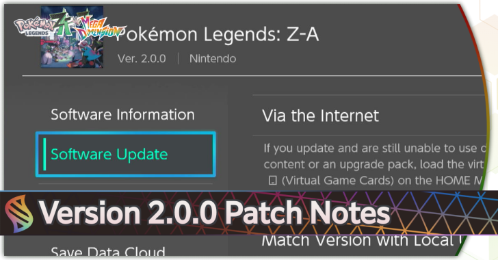 Pokemon Legends ZA Version 2.0.0 Update and Patch Notes