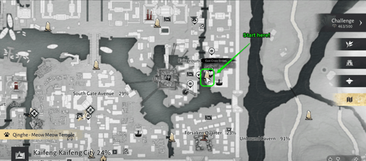 Chivalrous Escort Map Location