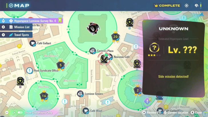Hyperspatial Scuffle vs. Team Flare Nouveau! Map Location