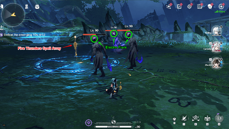 Five Thunders Spell Array