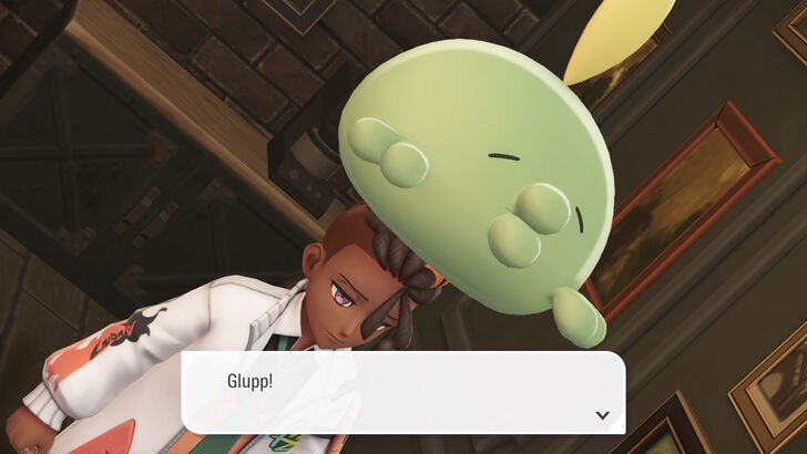 Pokémon Legends: Z-A Mega Dimension Gulpin on top of Naveen