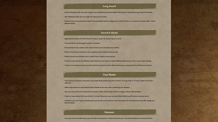 TU4 Weapon Balance Adjustments
