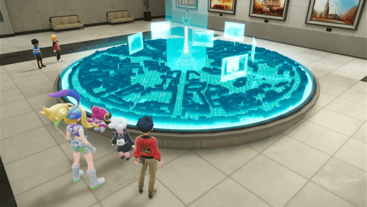 Lumiose City Model at the Museum with Ansha and Korrina